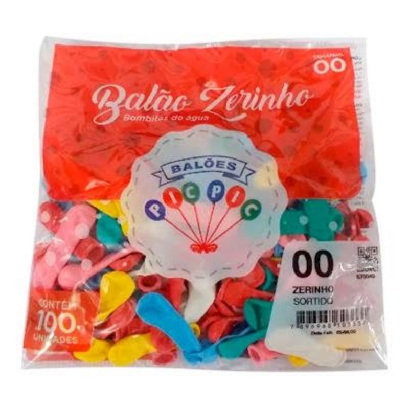 100 Bexiga Balão Zerinho Cor Sortido Pc Pic em Oferta na Shopee
