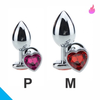 kit 2 plug anal coração tamanho p x m aço ânus gostoso promo envio já em Oferta na Shopee