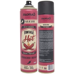 Silicone Perfumado Spray Automotivo Radnaq Vintage Hot Pimenta Rosa Com 400ml