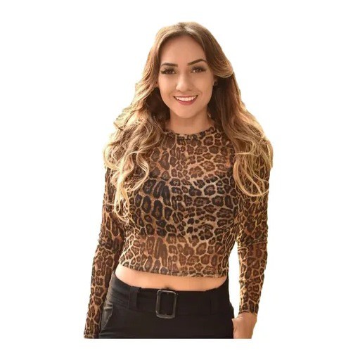 Cropped Manga Longa Oncinha: Onde Comprar | BuscaProdutos