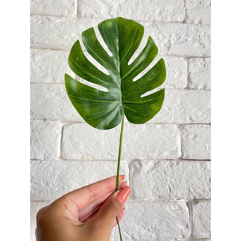 Flor Folha Costela de Adão Verde Planta Artificial Decoração Arranjo Pequena  | Shopee Brasil