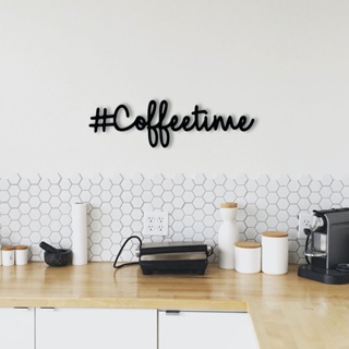 Aplique De Parede Frase Coffee Time Em Mdf 6 Mm em Oferta na Shopee