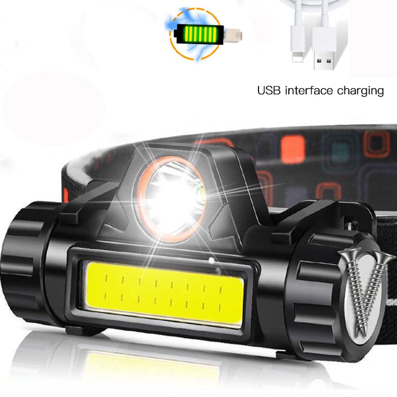 Lanterna De Cabeça Led Holofote Recarregável Ciclismo High Power Head Lamp