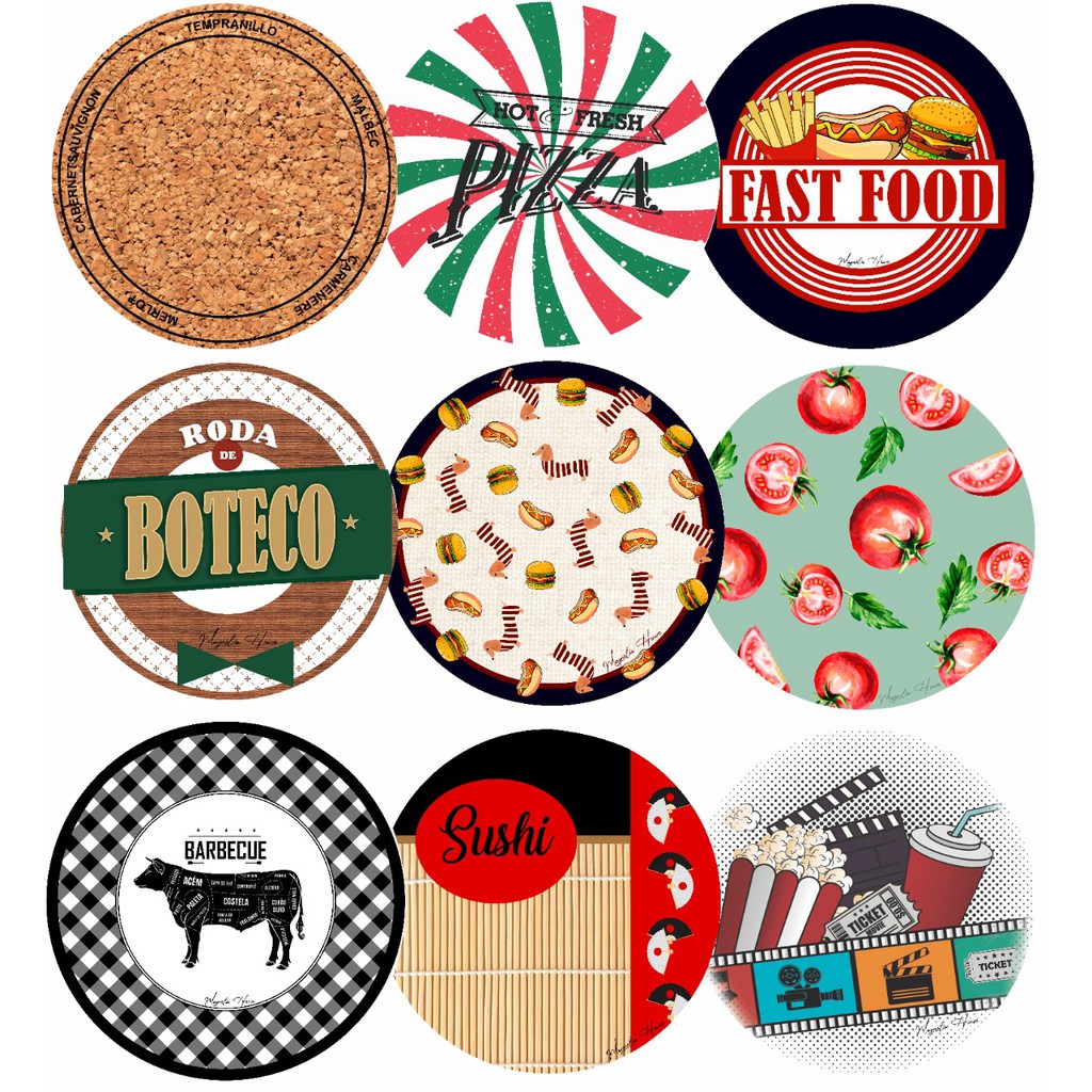 Capa Sousplat Estampada Localizada 35 Cm Mesa Posta Jogo Americano Lanche Decoração