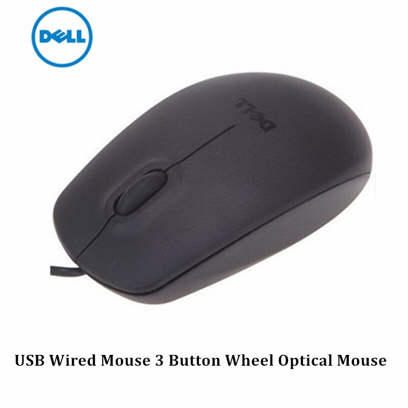 DELL 1000 DPI 3 Botões Com Fio Silencioso Mouse Óptico MS111