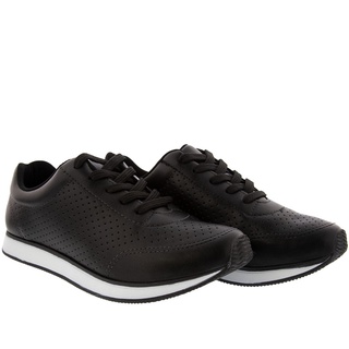Tênis Via Marte Casual Detalhe em Pespontos Preto 1716501