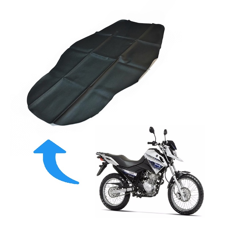 Capa Do Banco No Modelo Original Yamaha Xtz 150 Crosser - Preta / Antiderrapante / Fibra de Carbono