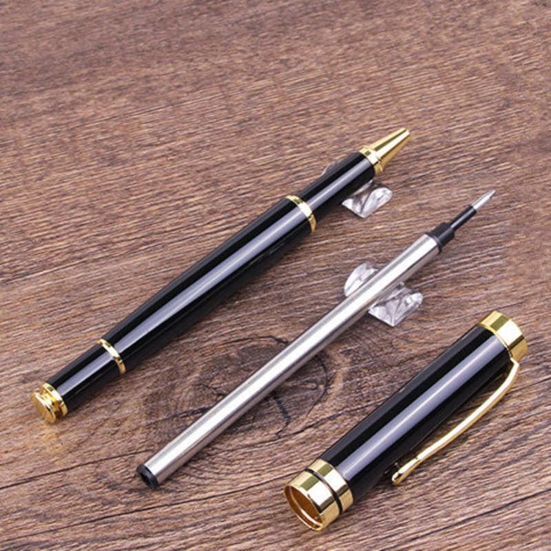 Bolígrafos exquisitos Bolígrafos personalizados Rose Gold Superficie de acero inoxidable Uso de oficina y escuela 