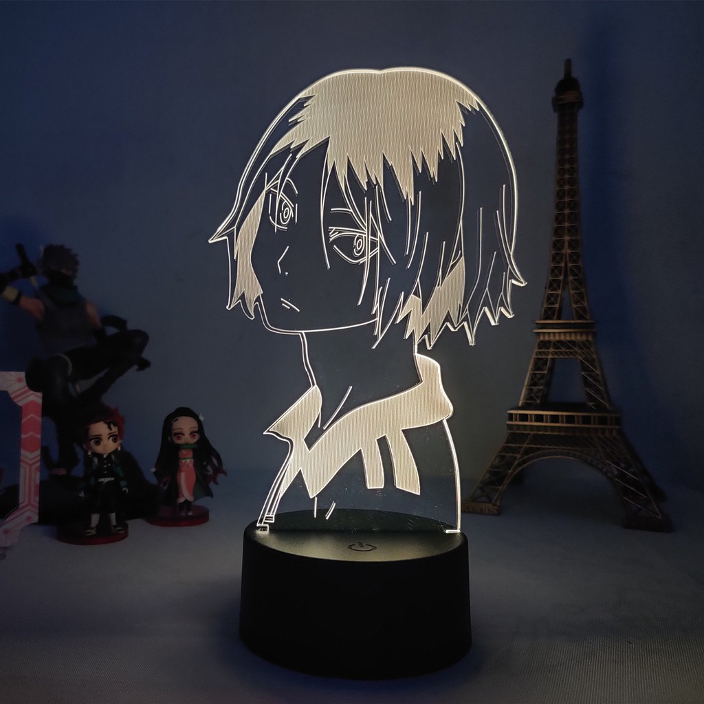 Anime Haikyuu Kozume Kenma Luminária LED 3D Noturna Presente e Decoração