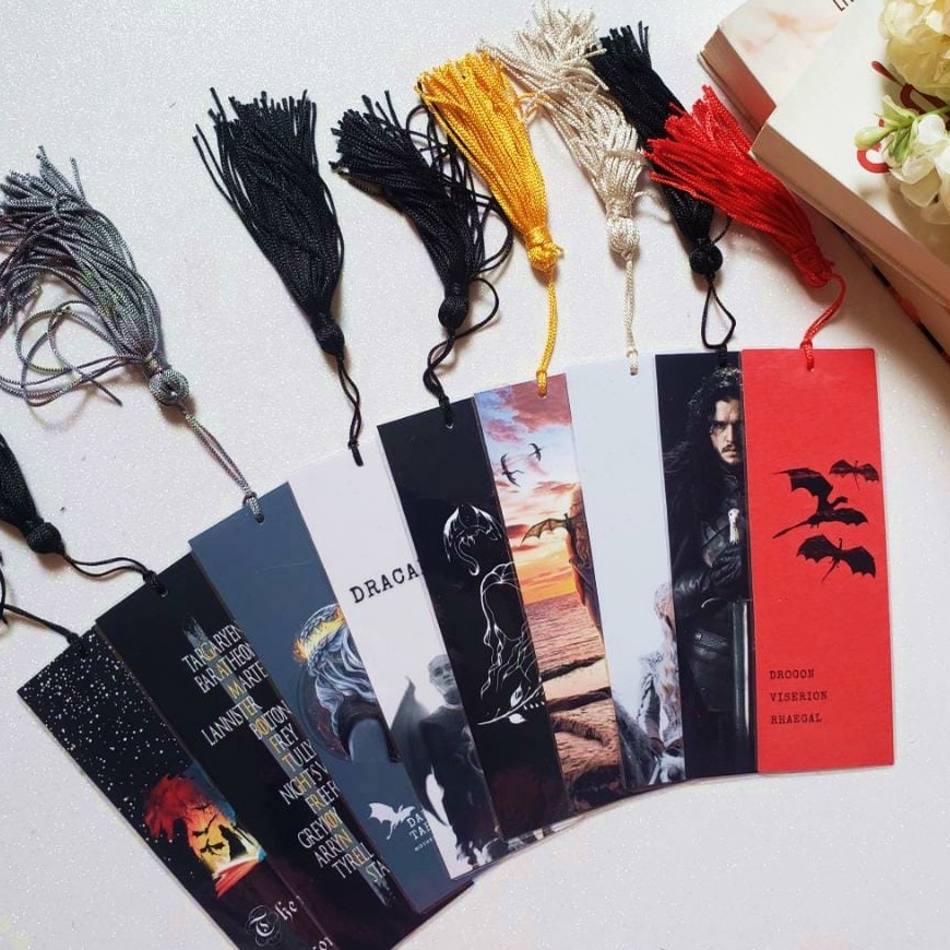 Marcador de páginas Game of Thrones GOT com tassel Plastificado