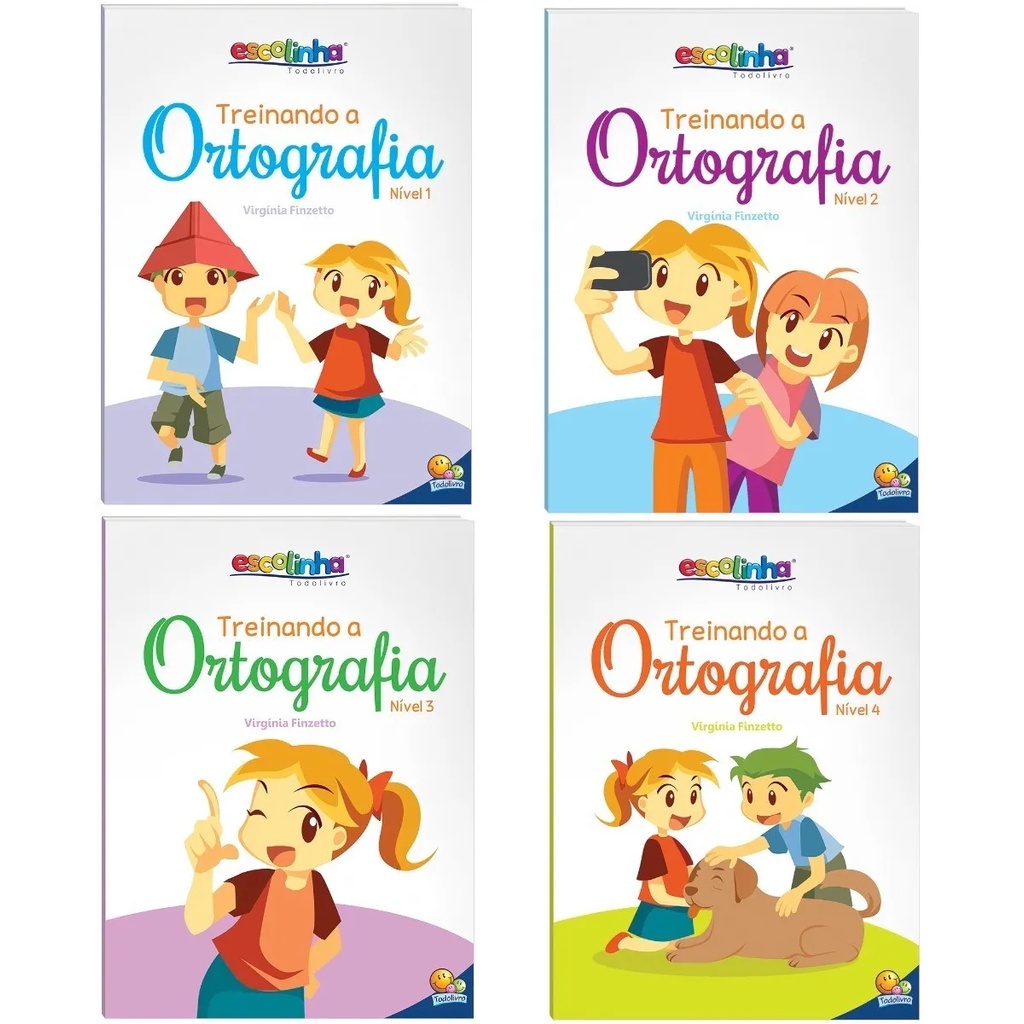 Treinando A Ortografia - Nível 1, 2, 3 E 4 - Acima De 6 Anos - COLEÇÃO COMPLETA EM 4 VOLUMES
