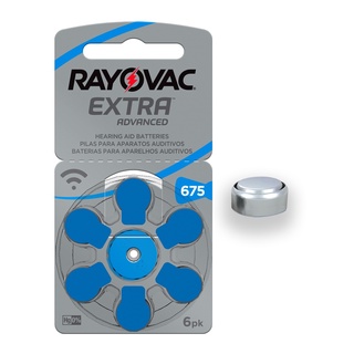 Pilha Auditiva 675 Rayovac Bateria Pr44 6 unidades