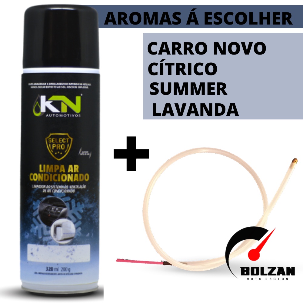 Higienizador Spray Com Sonda Limpa Ar Condicionado 320ml Kn Automotivos