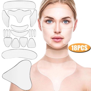 Adesivos Faciais De Silicone Anti-Rugas Para O Rosto Pescoço Testa
