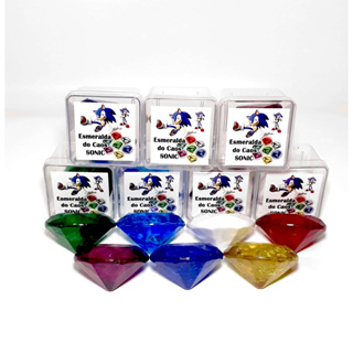7 Esmeralda Do Caos Sonic- Pronta Entrega!!! em Oferta na Shopee