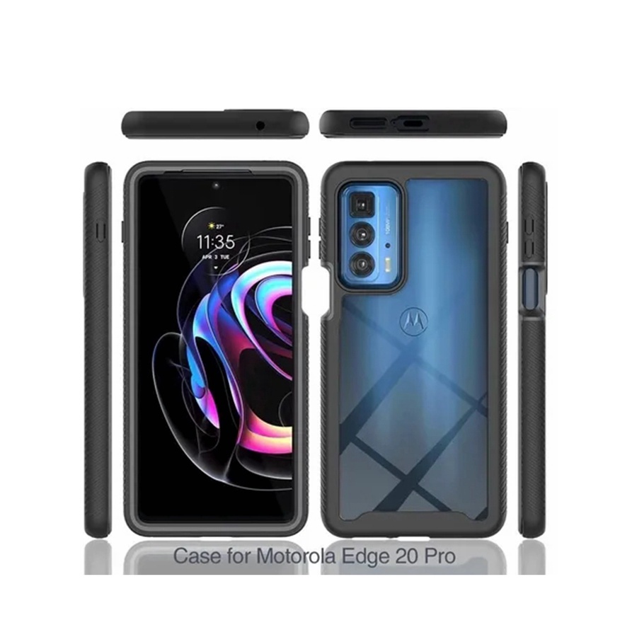 Capa Capinha Anti-Choque Frente E Verso Para Celular Moto Edge 20 Pro