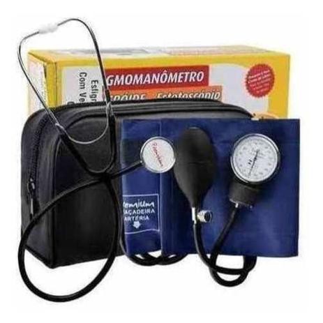Kit Aparelho De Pressão Esfigmomanômetro + Estetoscópio  Premium
