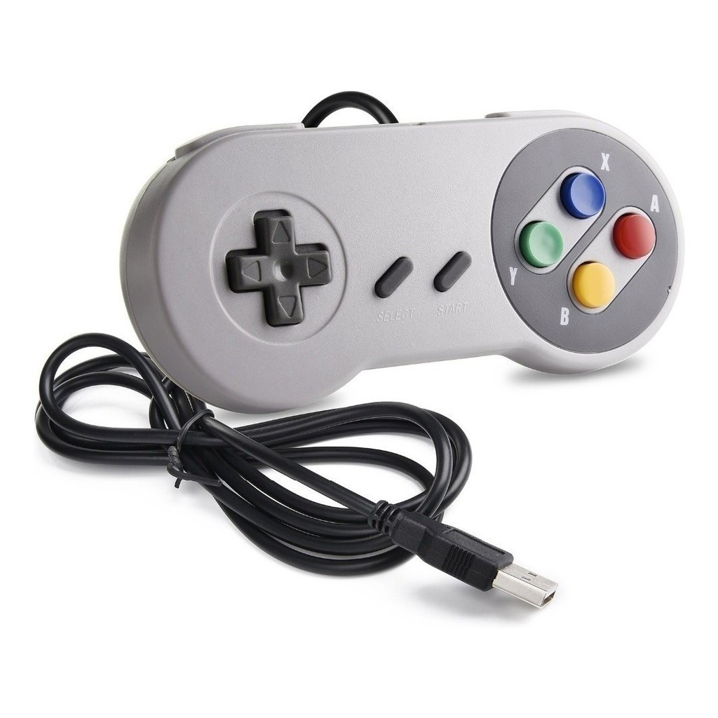 1x Controle Usb 2.0 Super Nintendo Snes Para Pc Mac Raspberry Pi