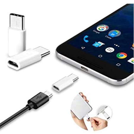 Kenux Adaptador cabo tipo conector otg USB micro-b v8 pra type-c smartphone mac CT8P
