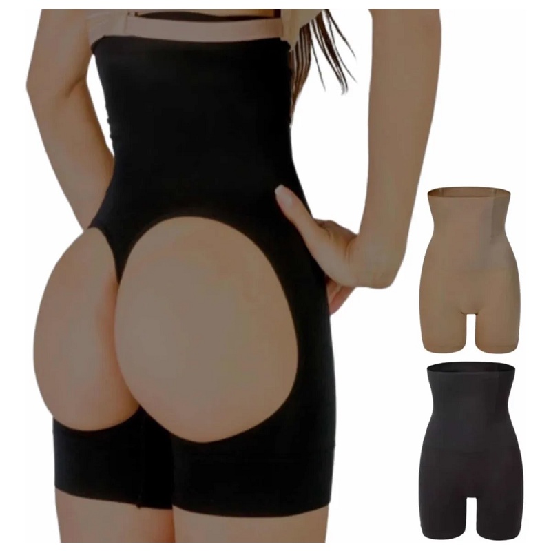Calcinha Short Cinta Levanta Empina bumbum 4 BARBATANAS  modeladora 2 em 1(FIO DENTAL) no:dk9003