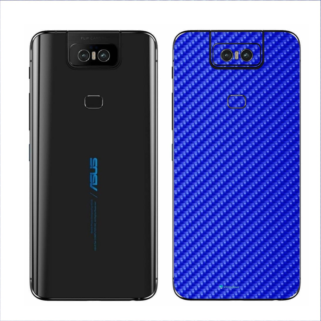 Asus Zenfone 6 Adesivo Skin Película Fibra Azul