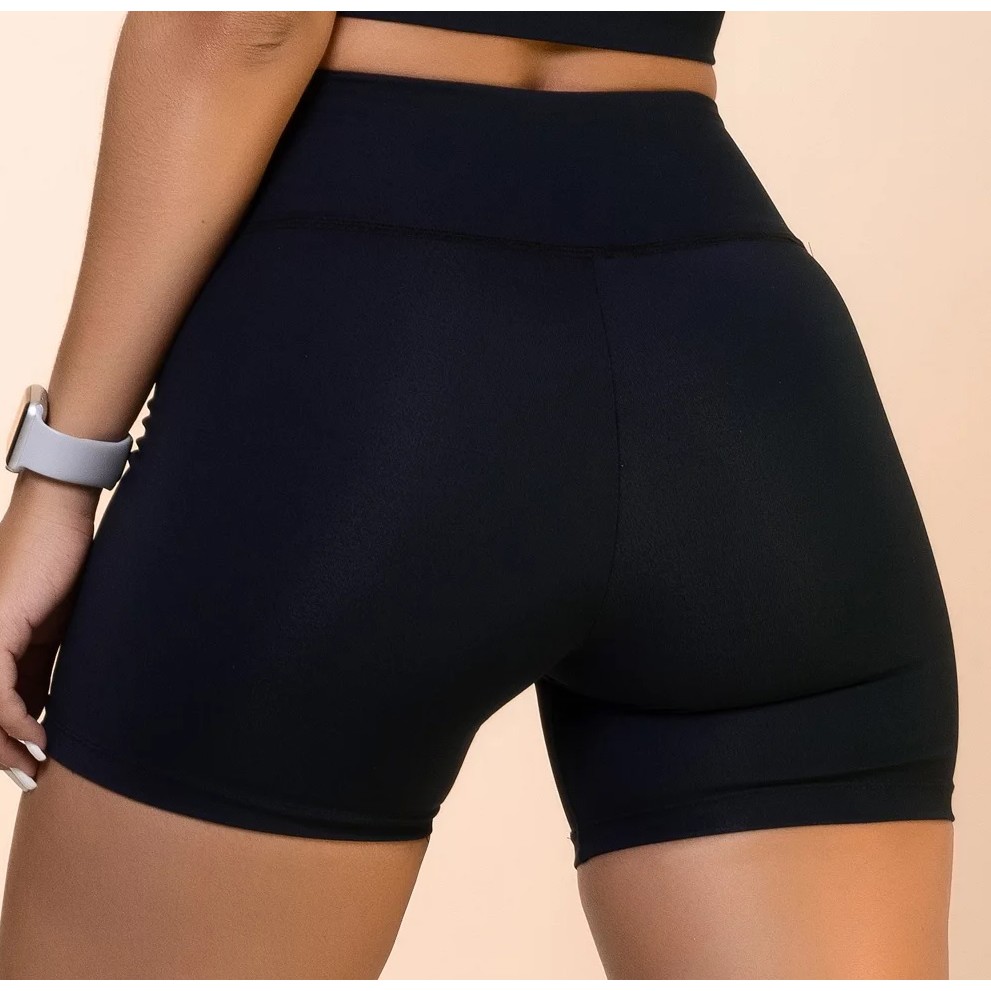 Short Suplex Básico Liso Academia Leg Fitness Legging Feminino Meia