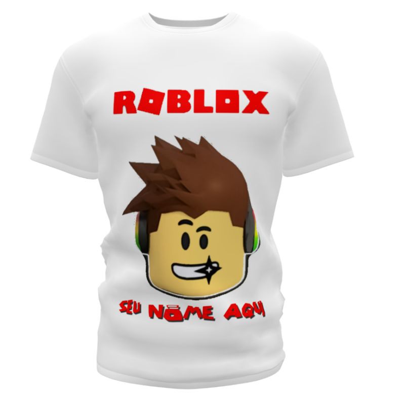 Camisa Branca Adulto E Infantil Jogo Roblox Shopee Brasil - camisetas do roblox do jogo