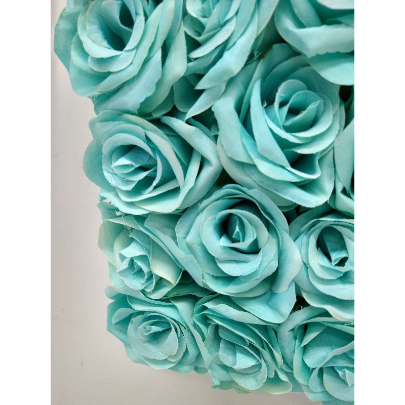 Placa De Rosas Flores Artificial Luxo 25x25cm Muro Inglês | Shopee Brasil