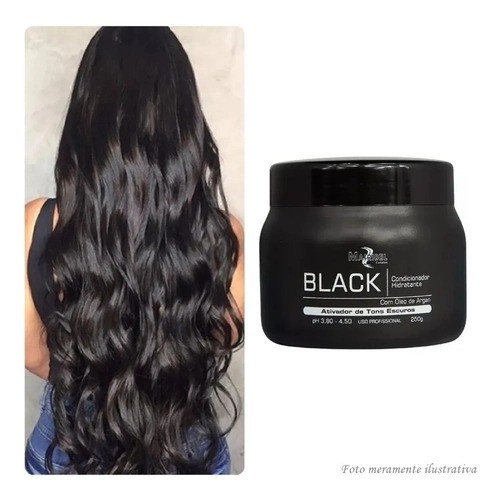 Matizador black condicionador hidratante preto Mairibel 250g ativador de tons escuros - Maribel e Hidratycollor