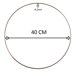 Argola Aro De Metal 40cm Diâmetro, 4,7mm de espessura - Artesanato