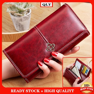 ♝ Estoque Pronto Carteira De Cera A Óleo Couro Mulheres em Oferta na Shopee