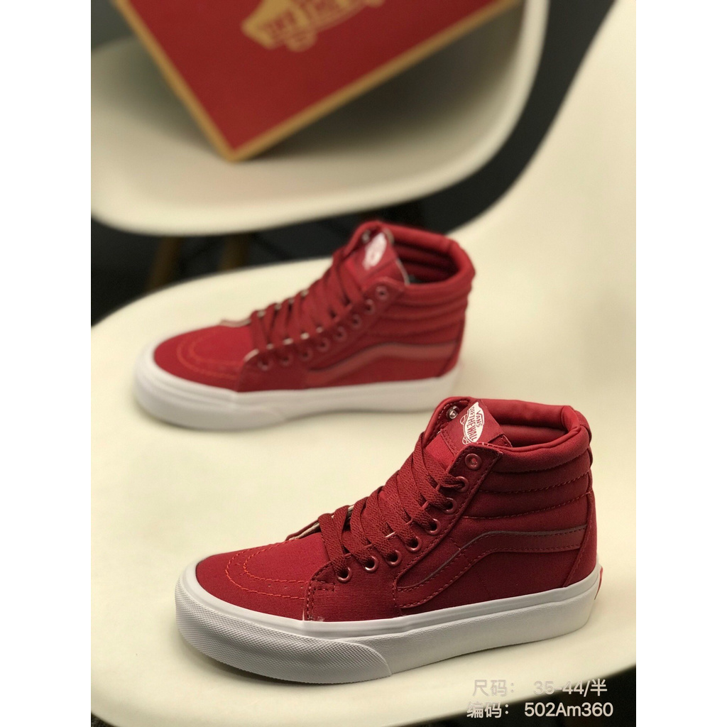 vans burgundy high tops