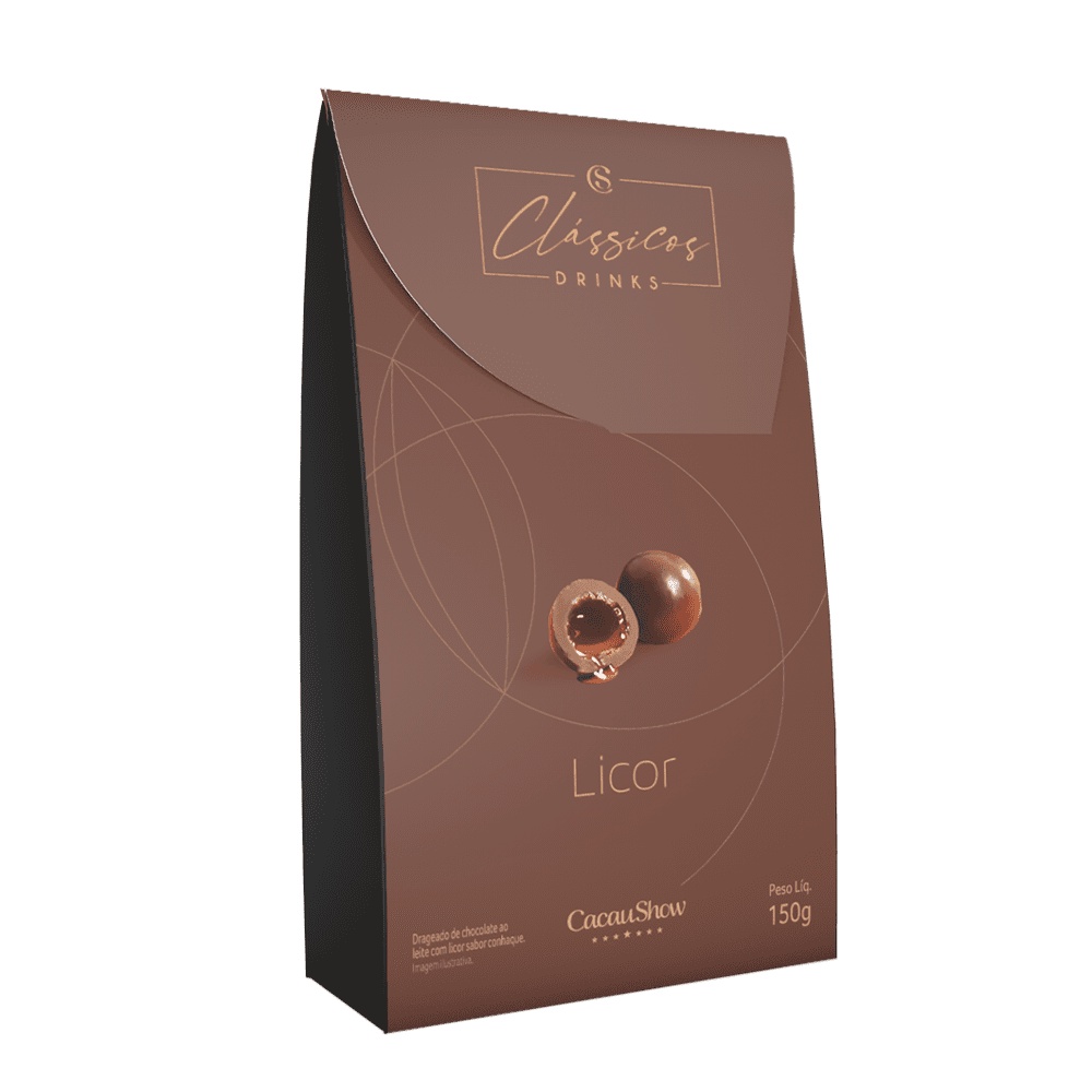 Drageado de Chocolate ao Leite com Licor Cacau Show 150g Shopee Brasil