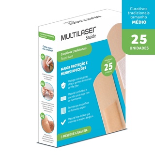 Curativo Tradicional - Caixa Com 25 - Multilaser Saúde - HC491