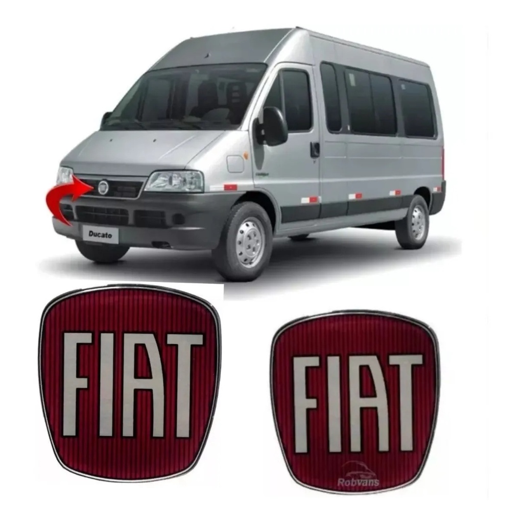 Adesivo Emblema Fiat Ducato Resinado (jogo ) Cor Padrão