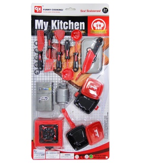 kids toys KIT COZINHA INFANTIL COM FOGAO + PANELAS E ACESSORIOS MY KITCHEN