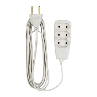Extensao Eletrica Branca 3 Tomadas 2P 10A 250V 3 Metros em Oferta na Shopee