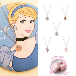 Colar de moda Disney princesa colar de joias femininas evita o desbotamento