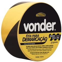 Fita para Demarcação de Solo ZEBRADA 48 MM x 30 Metros VONDER