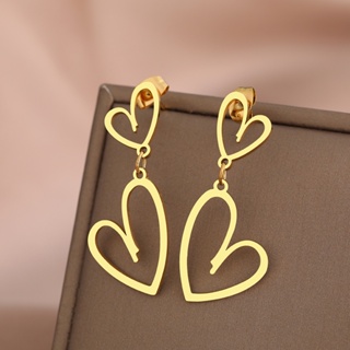 Brincos De Aço Inoxidável 2022 Tendências Novo Coração Doce Encantos Da Moda Cor Do Ouro Pingentes Para As Mulheres Jóias Presente Casamentos em Oferta na Shopee