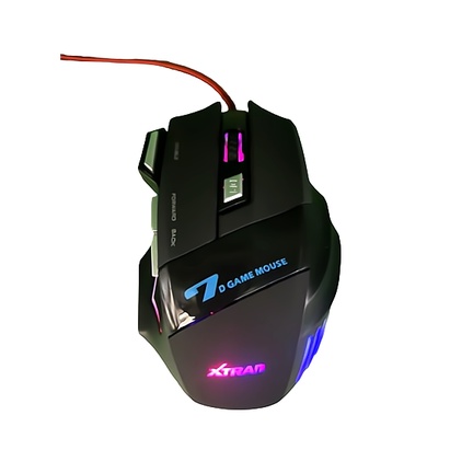 Mouse Gamer Profissional 7 Botões LED RGB 3.600 DPI XD-X7