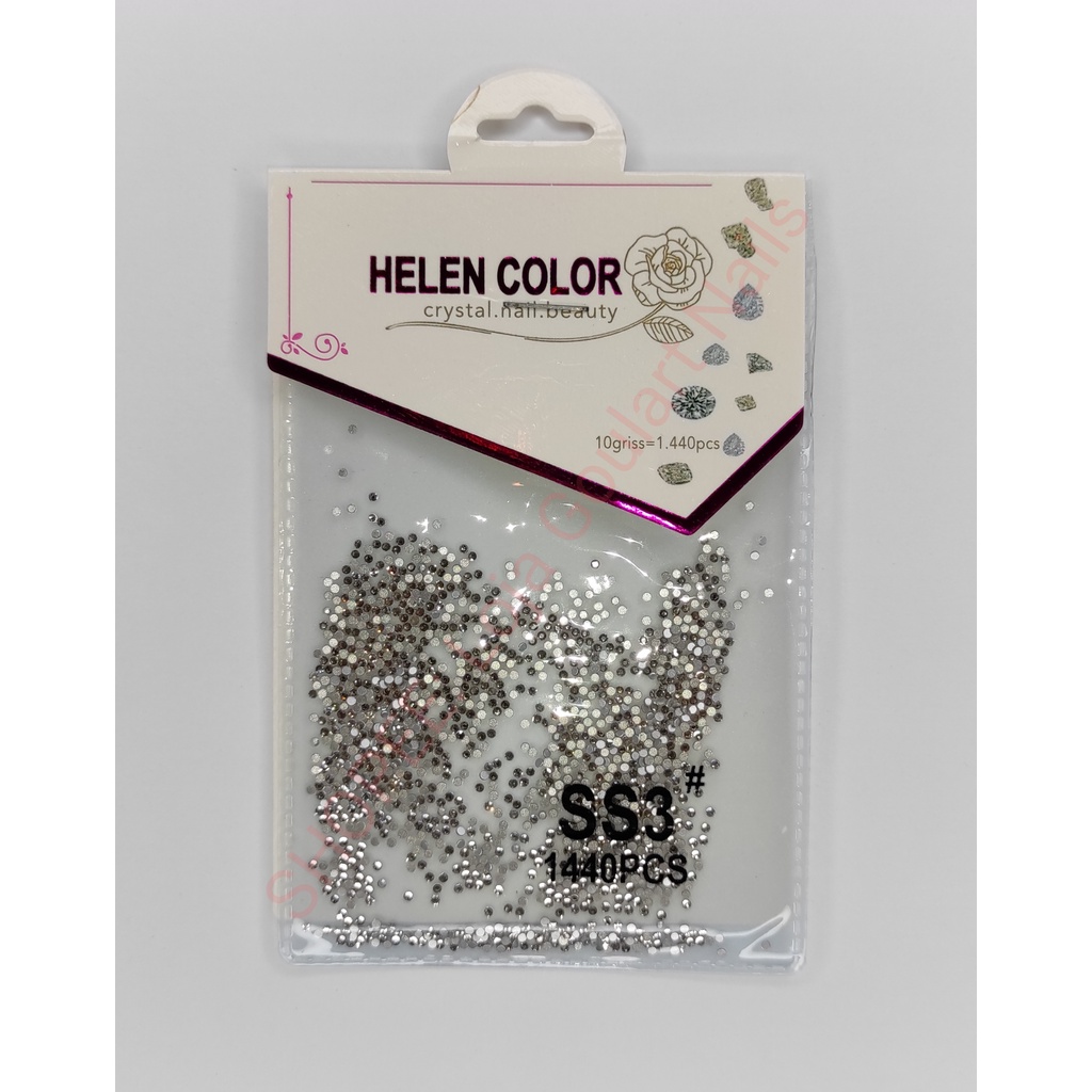 Kit Decoração Unha Pedras Coloridas Strass Helen Color Manicure Nails Designer