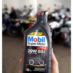 Óleo Lubrificante Motor Moto Mobil Super 20w50 4t Api Sl 1l