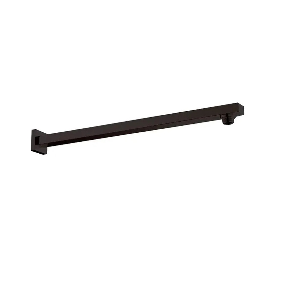 Braço/Tubo Quadrado Para Chuveiro/Ducha Inox 38cm Preto