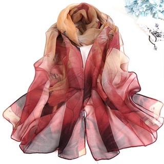 2021 Nova Moda Feminina Estampa Floral Praia Lenço De Seda Xale Feminino Long Wraps Beach Protetor Solar Hijab