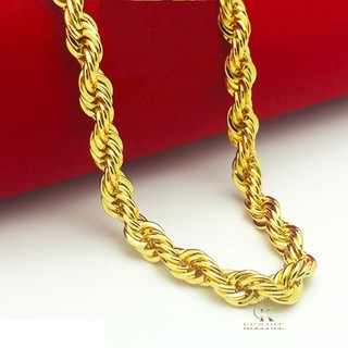 Corrente Masculina Grossa 6mm Aço Folheada a ouro Cordão Feminino Aço104