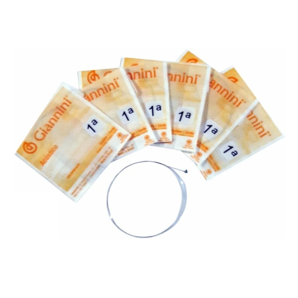 Corda Avulsa Giannini Violão Aço 1ª Mi Kit Com 7
