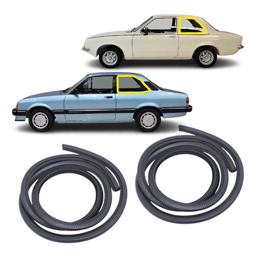 Jogo 2 Borrachas Janela Vidro Movel Chevette Sedan Pvc em Oferta na Shopee