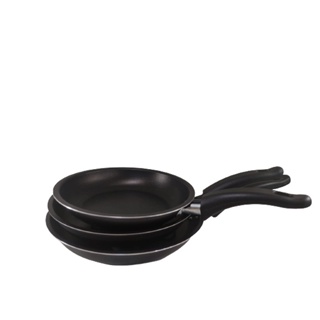 KIT com 3  Frigideira Francesa Antiaderente N.16,18,20 Preta em Oferta na Shopee