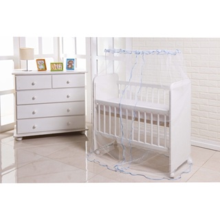 Mosquiteiro para mini Berço de Bebê Azul Bebe - Véu para mini Berço bebe menino Azul Claro em Oferta na Shopee